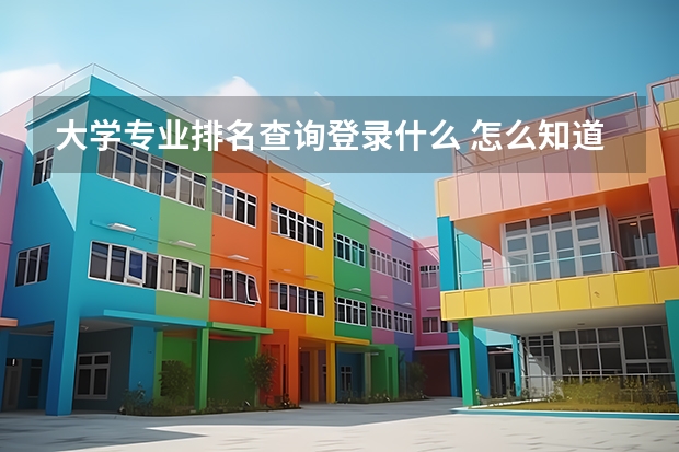 大学专业排名查询登录什么 怎么知道自己的专业排名
