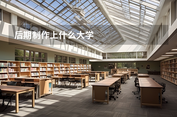 后期制作上什么大学
