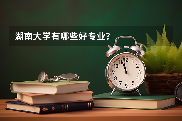 湖南大学有哪些好专业？