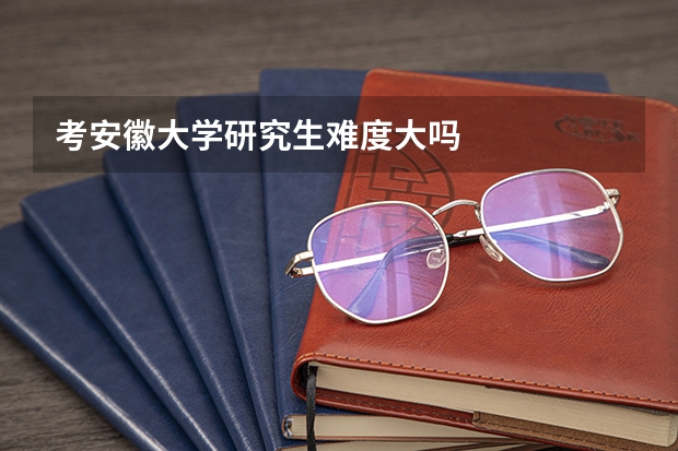 考安徽大学研究生难度大吗