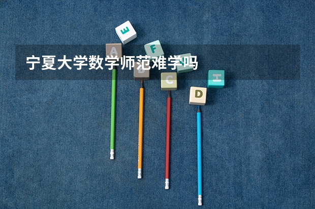 宁夏大学数学师范难学吗