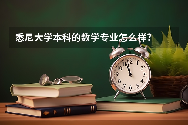 悉尼大学本科的数学专业怎么样?