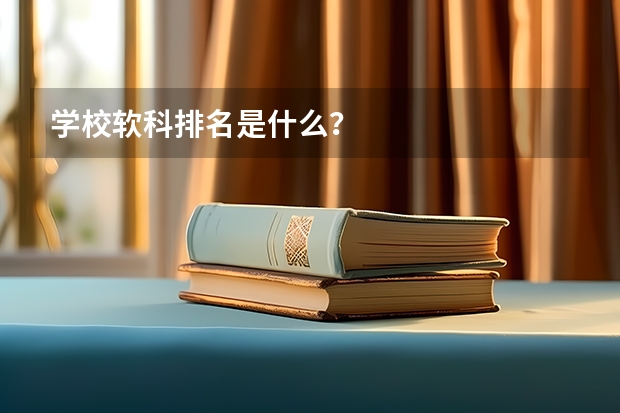 学校软科排名是什么?