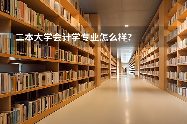 二本大学会计学专业怎么样？
