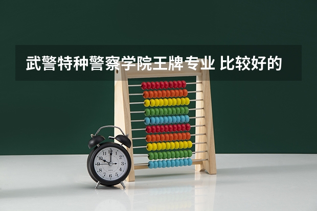 武警特种警察学院王牌专业 比较好的特色专业名单 公安部直属的五所警校排名