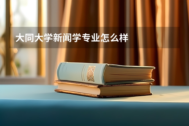 大同大学新闻学专业怎么样