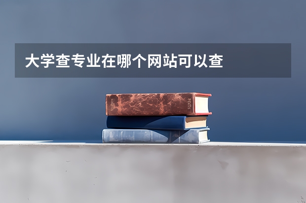 大学查专业在哪个网站可以查