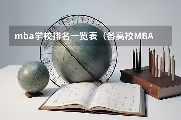 mba学校排名一览表（各高校MBA专业排名）