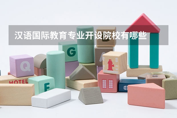 汉语国际教育专业开设院校有哪些