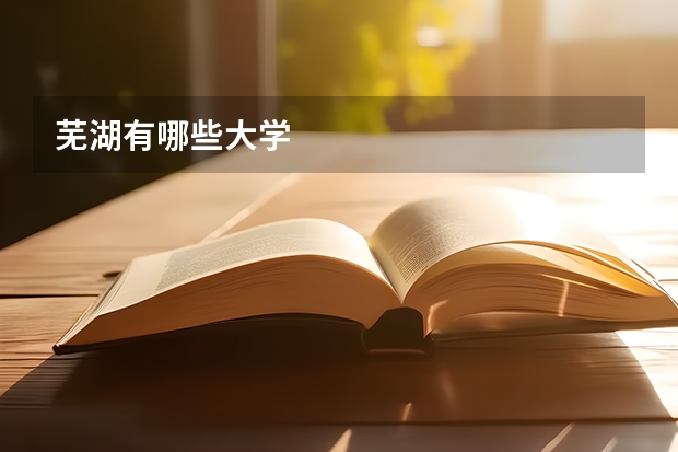 芜湖有哪些大学