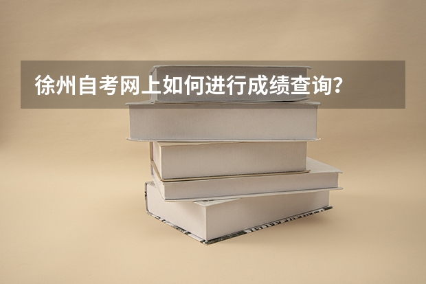 徐州自考网上如何进行成绩查询？