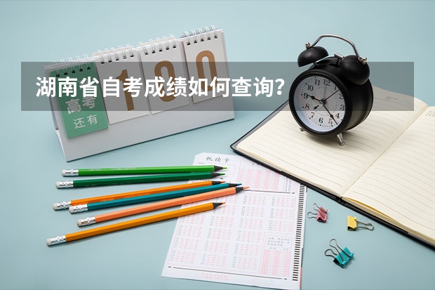 湖南省自考成绩如何查询？