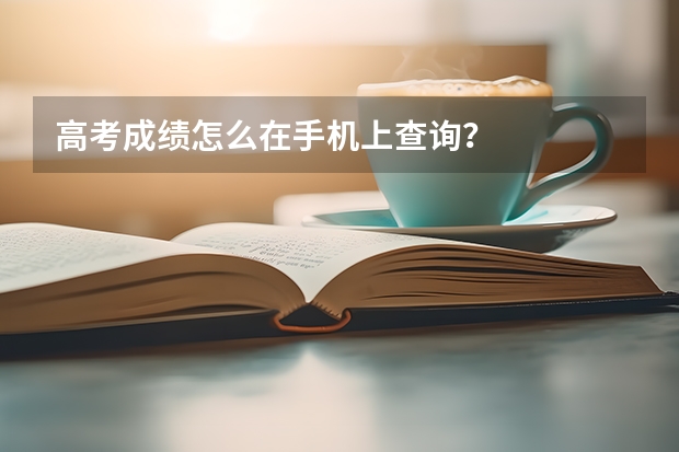 高考成绩怎么在手机上查询？