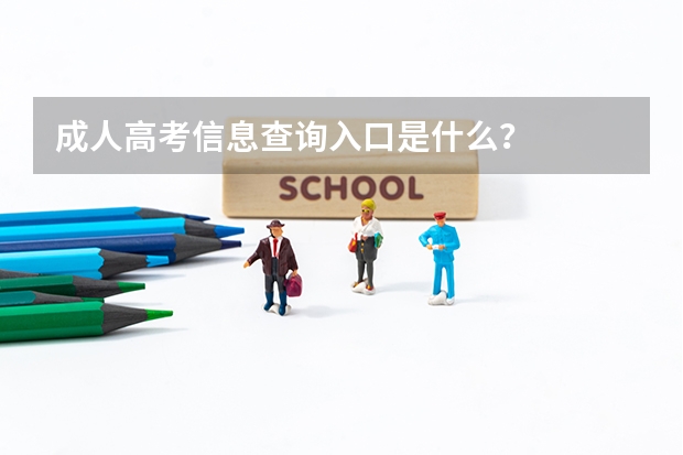 成人高考信息查询入口是什么？