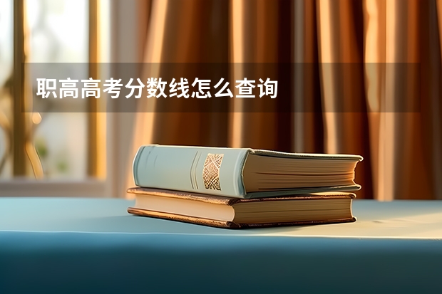 职高高考分数线怎么查询