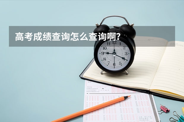 高考成绩查询怎么查询啊？