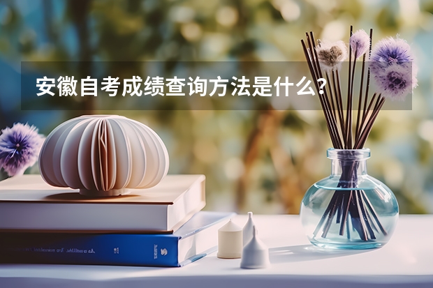 安徽自考成绩查询方法是什么？