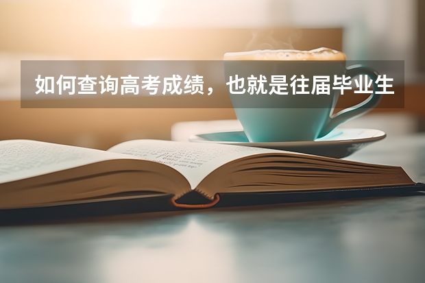 如何查询高考成绩，也就是往届毕业生高考成绩