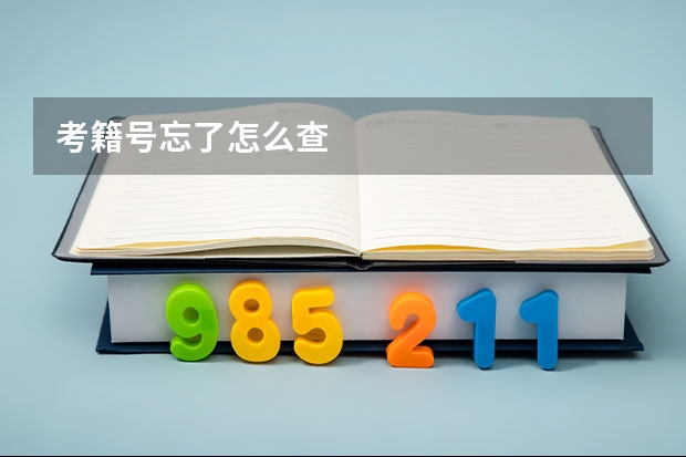 考籍号忘了怎么查