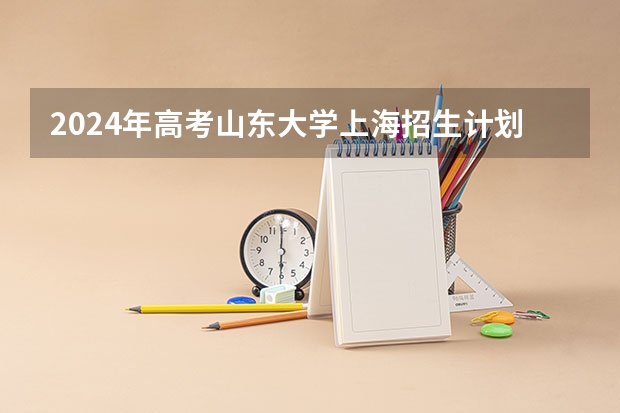 2024年高考山东大学上海招生计划