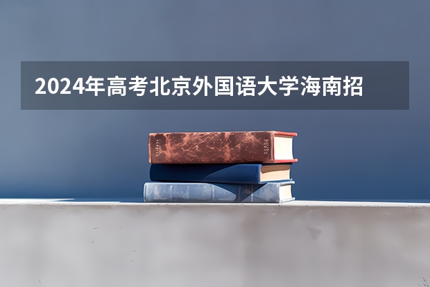 2024年高考北京外国语大学海南招生计划