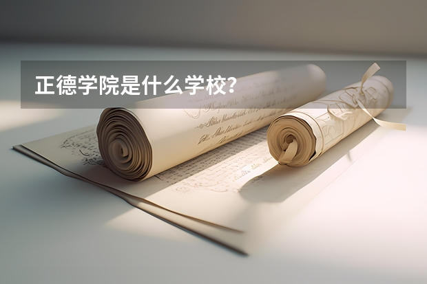 正德学院是什么学校？