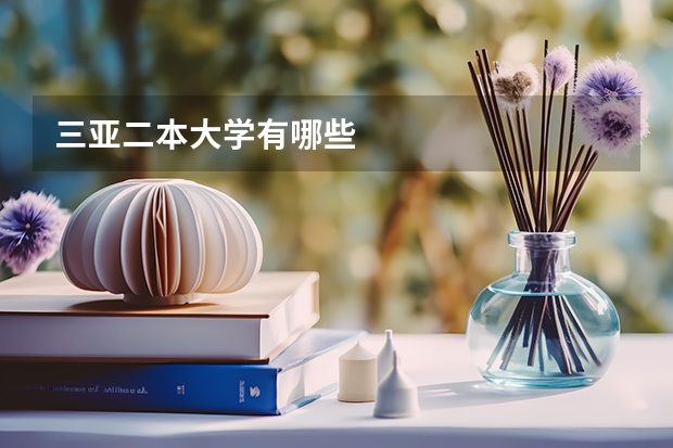三亚二本大学有哪些
