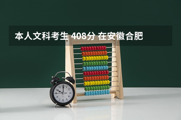 本人文科考生 408分 在安徽合肥能上什么公办专科院校