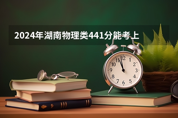 2024年湖南物理类441分能考上什么大学？