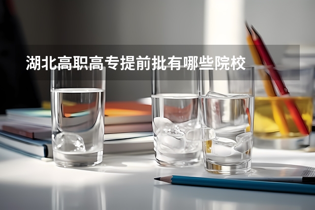 湖北高职高专提前批有哪些院校