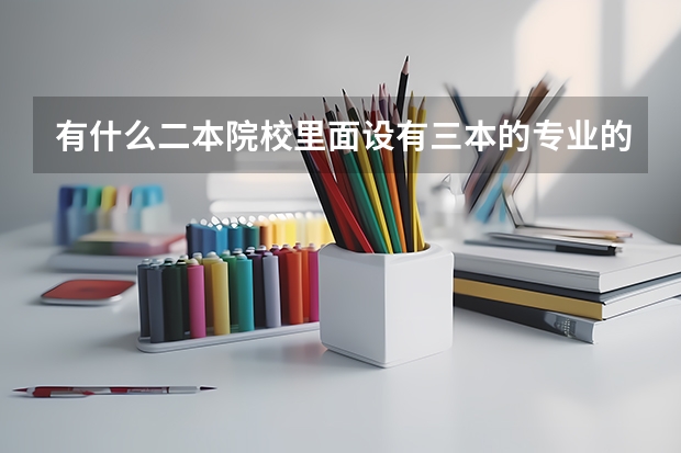 有什么二本院校里面设有三本的专业的？急！！！我是广西考生
