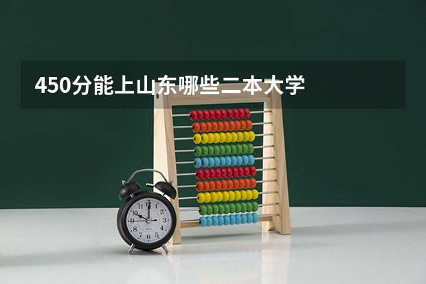 450分能上山东哪些二本大学