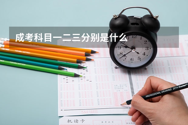 成考科目一二三分别是什么