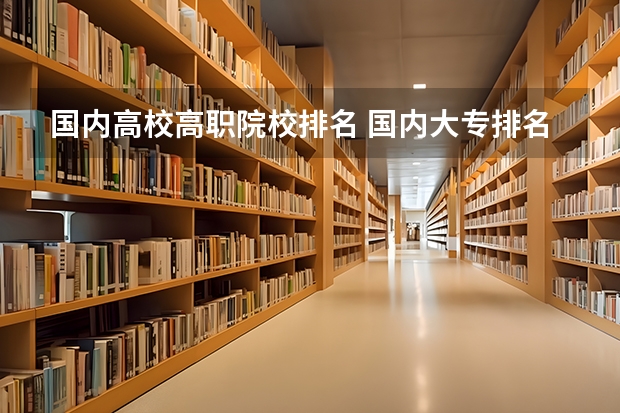 国内高校高职院校排名 国内大专排名