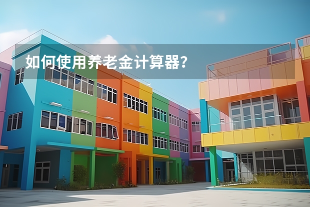 如何使用养老金计算器？