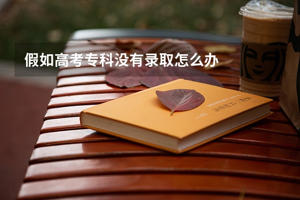 假如高考专科没有录取怎么办