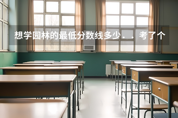 想学园林的最低分数线多少．．考了个三本能有学园林的学校上不？
