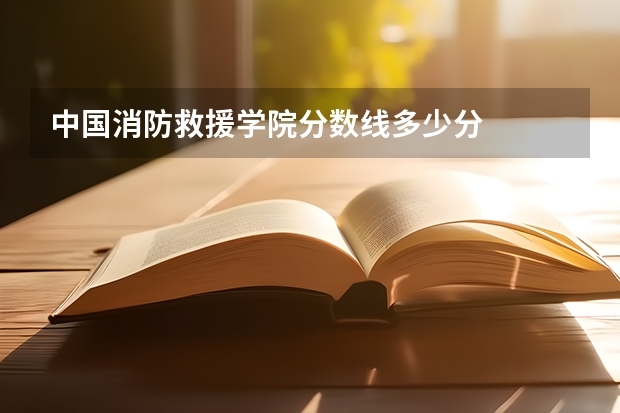 中国消防救援学院分数线多少分