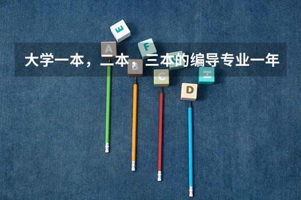 大学一本，二本，三本的编导专业一年的学费分别是多少