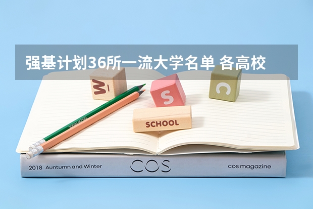 强基计划36所一流大学名单 各高校强基计划入围分数线