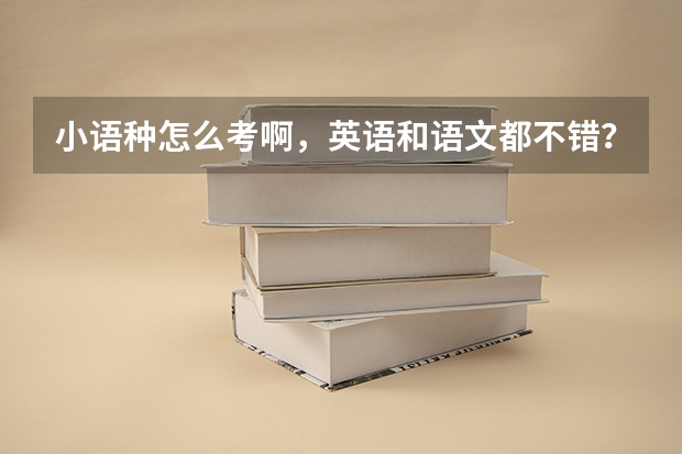 小语种怎么考啊，英语和语文都不错？马上高二了（河南）