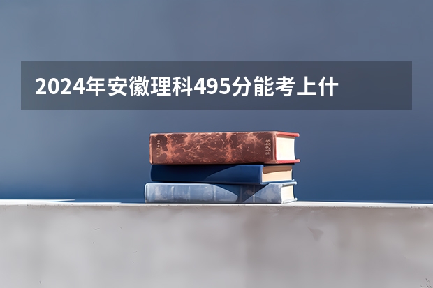 2024年安徽理科495分能考上什么大学？