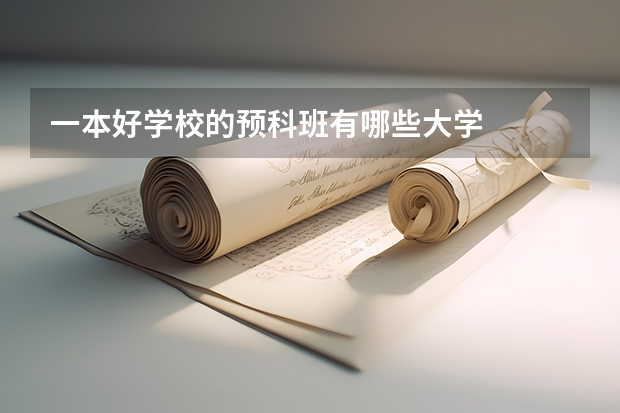 一本好学校的预科班有哪些大学