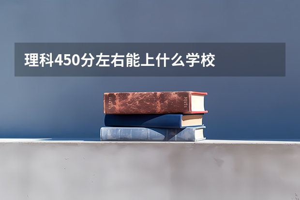 理科450分左右能上什么学校