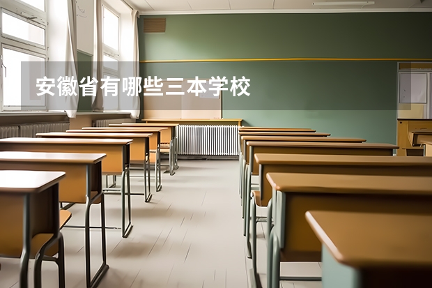 安徽省有哪些三本学校