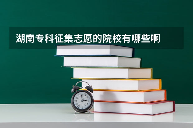 湖南专科征集志愿的院校有哪些啊