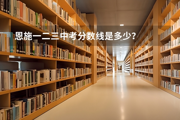 恩施一二三中考分数线是多少？