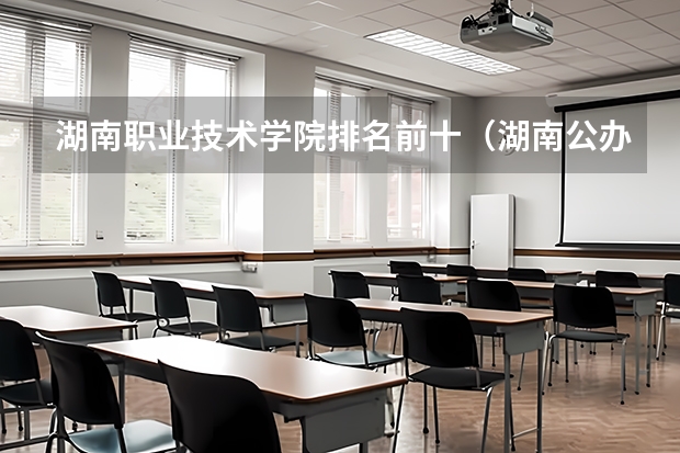 湖南职业技术学院排名前十（湖南公办高职院校排名）
