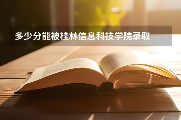多少分能被桂林信息科技学院录取