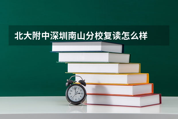 北大附中深圳南山分校复读怎么样